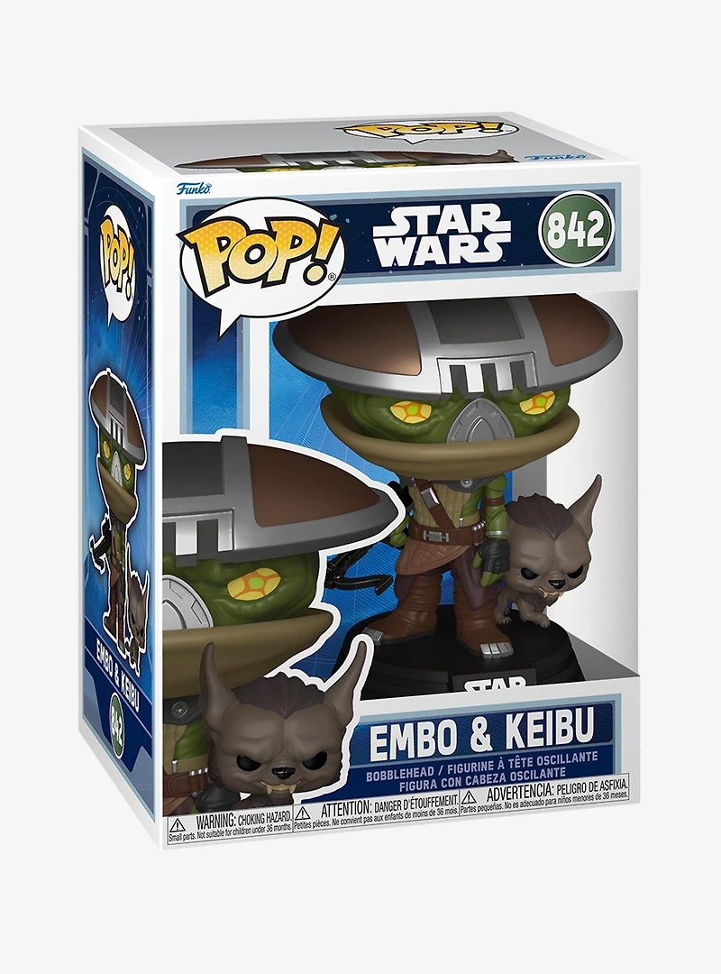 Funko Pop! Star Wars The Mandalorian and Grogu Embo & Keibu Vinyl Bobblehead