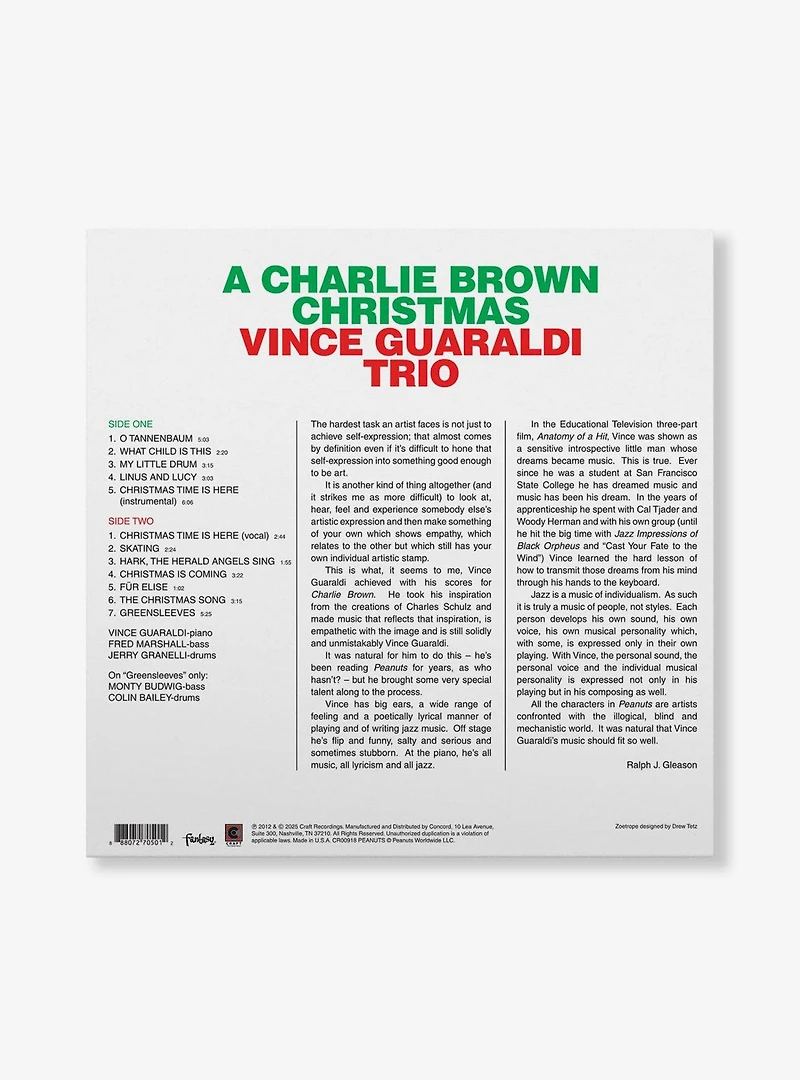 Peanuts Charlie Brown Christmas (Zoetrope Edition) Vince Guaraldi Vinyl LP