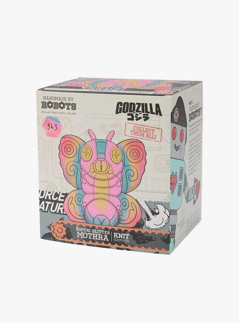 Godzilla Toho Mothra (Sofubi Spray Glitter) Handmade By Robots Vinyl Figure