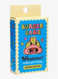 Whatever! Makes You Happy x Burger Babie Blind Box Puffy Enamel Pin