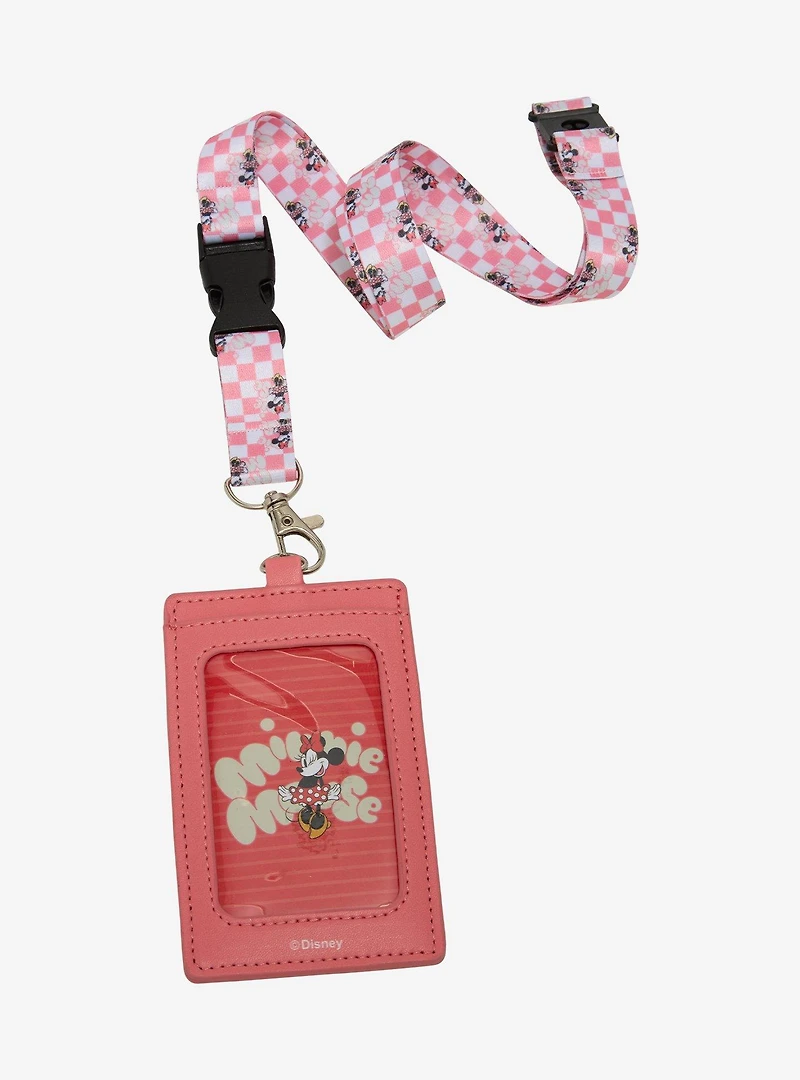 Disney Minnie Mouse Checkered Lanyard - BoxLunch Exclusive