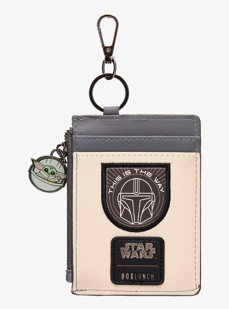 Star Wars The Mandalorian Grogu & Mandalorian Patches Cardholder — BoxLunch Exclusive