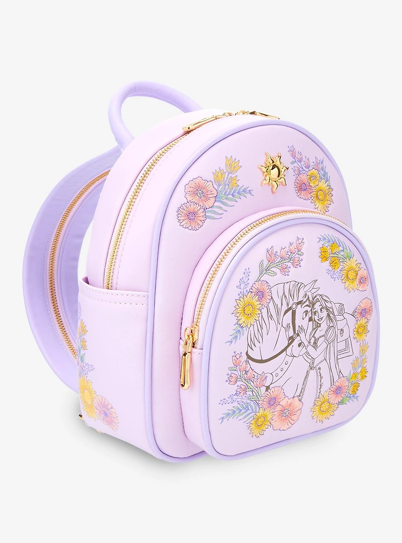 Disney Tangled Rapunzel and Maximus Floral Mini Backpack - BoxLunch Exclusive
