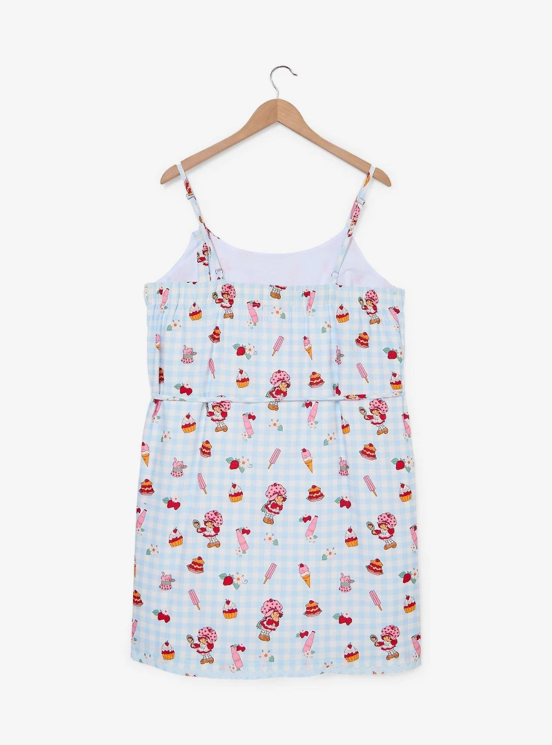 Strawberry Shortcake Desserts Allover Print Gingham Plus Tank Dress - BoxLunch Exclusive