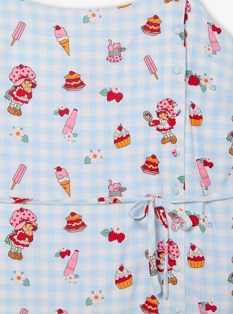 Strawberry Shortcake Desserts Allover Print Gingham Plus Tank Dress - BoxLunch Exclusive