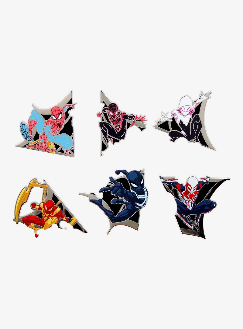 Marvel Spider-Man Characters Web Puzzle Blind Box Enamel Pin - BoxLunch Exclusive