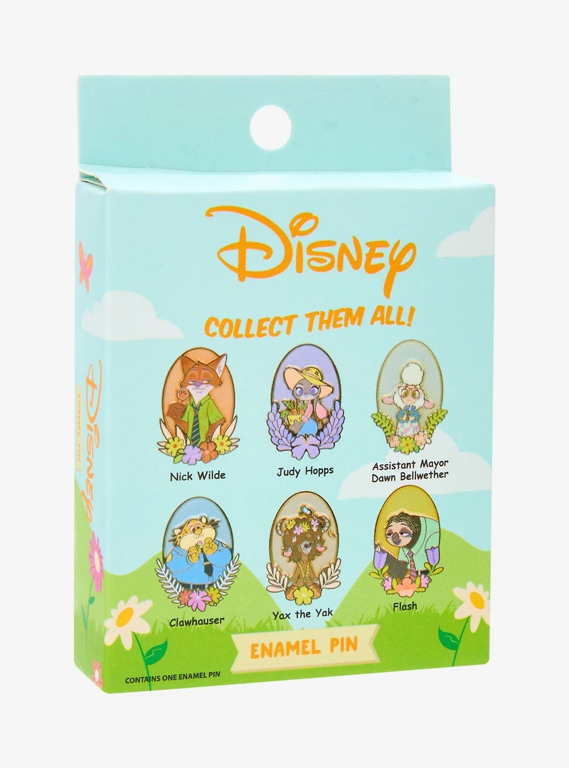 Disney Zootopia Characters Flower Frame Blind Box Enamel Pin - BoxLunch Exclusive