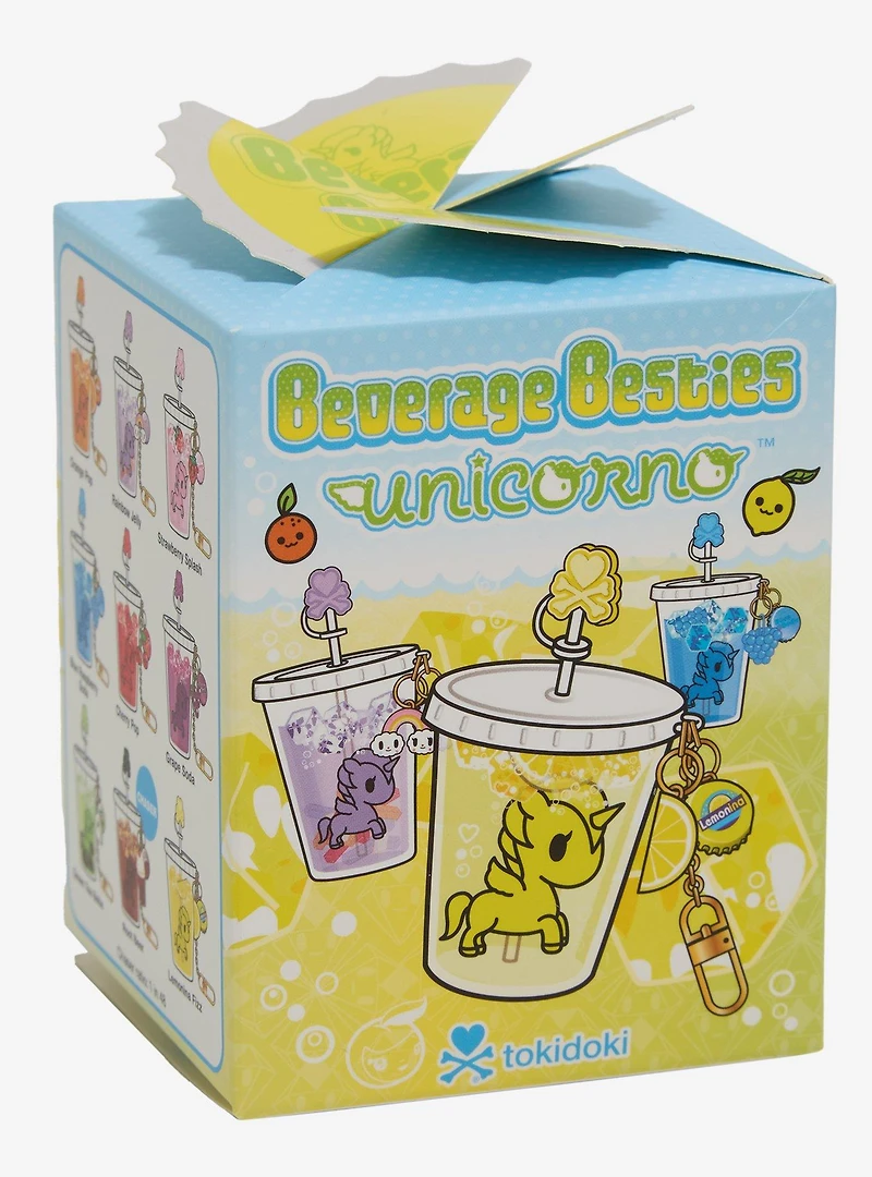 tokidoki Unicorno Beverage Besties Blind Box Liquid Filled Keychain