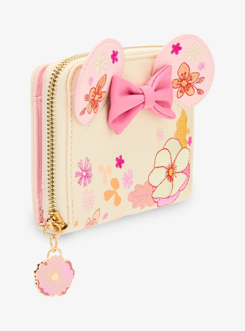 Disney Minnie Mouse Flower Zip Wallet — BoxLunch Exclusive