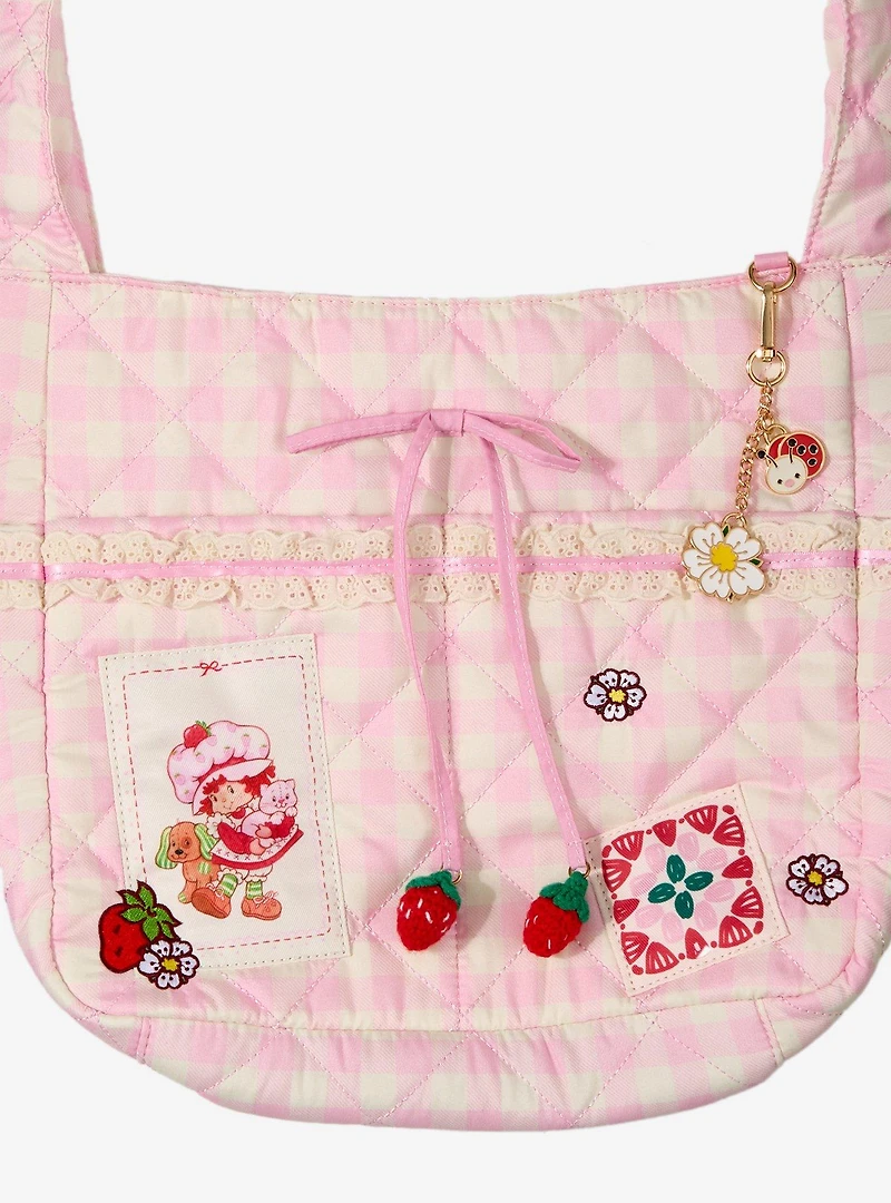 Strawberry Shortcake Pink Gingham Crossbody Bag — BoxLunch Exclusive