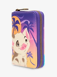Loungefly Disney Moana Pua & Hei Hei Sunset Small Zip Wallet - BoxLunch Exclusive