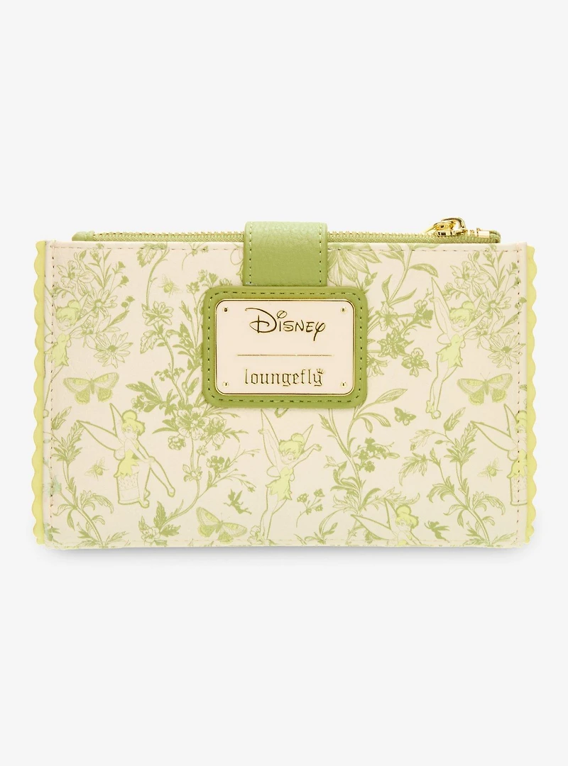 Loungefly Disney Peter Pan Tinker Bell Floral Allover Print Wallet - BoxLunch Exclusive