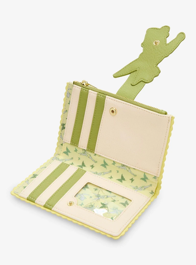 Loungefly Disney Peter Pan Tinker Bell Floral Allover Print Wallet - BoxLunch Exclusive