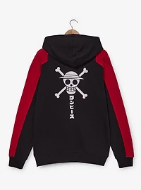 One Piece Straw Hat Crew Color Block Hoodie — BoxLunch Exclusive