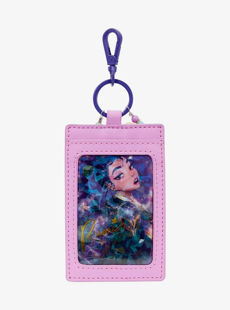 Loungefly KPop Demon Hunters HUNTR/X Trio Pocket Mini Backpack with Photocard Bag Charm