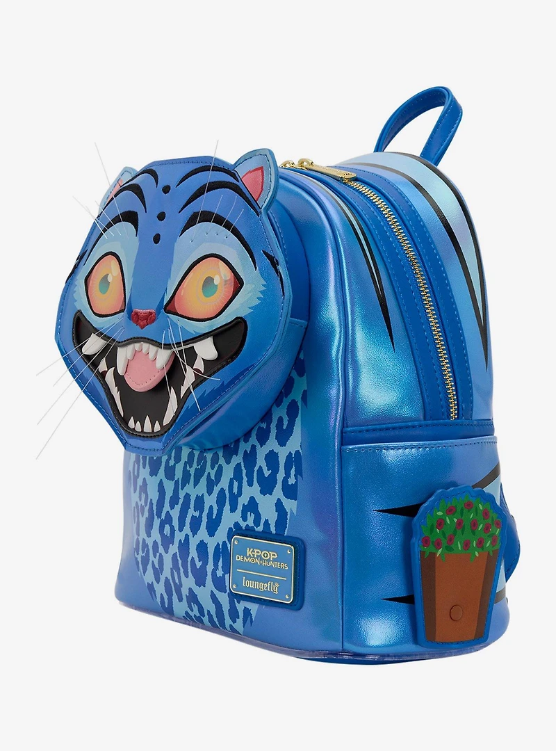Loungefly KPop Demon Hunters Derpy Tiger Light-Up Figural Mini Backpack with Sussie Bag Charm