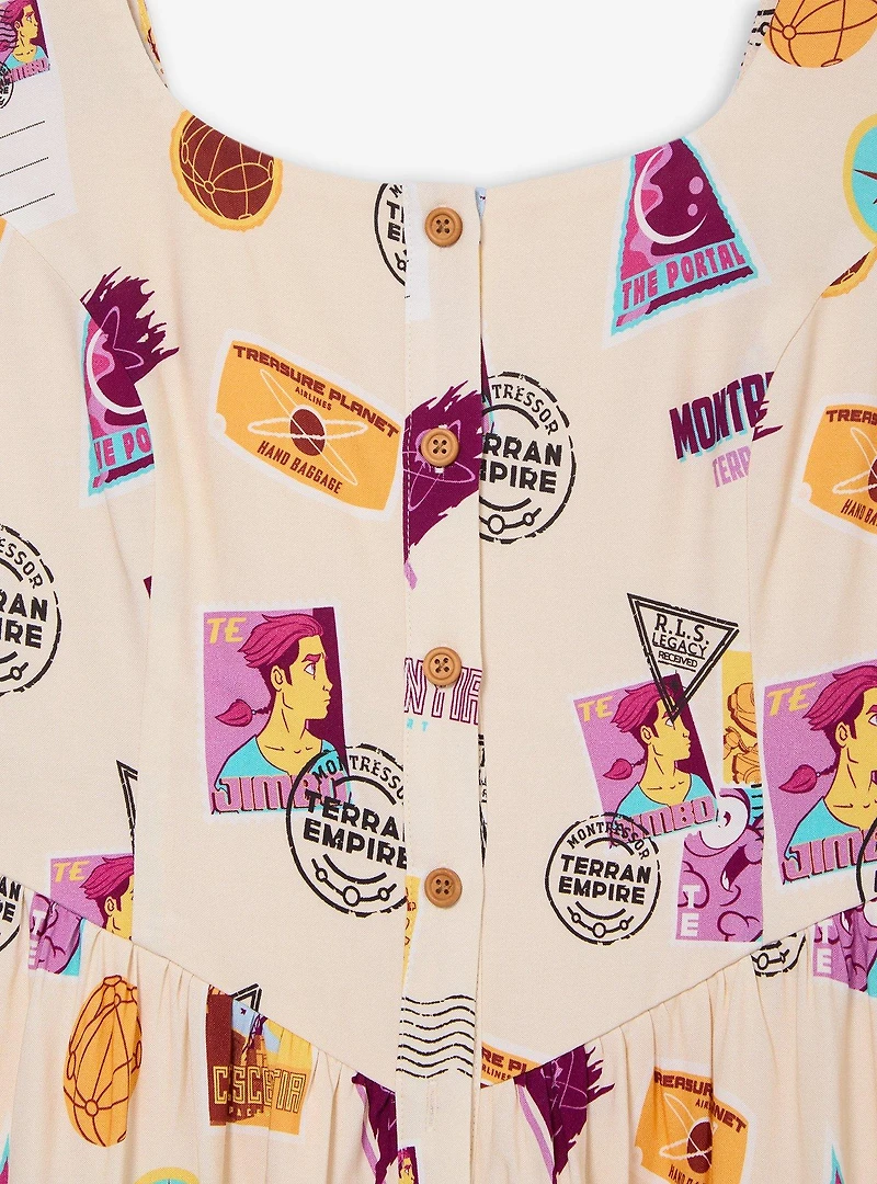 Disney Treasure Planet Stamp Portraits Allover Print Tank Dress - BoxLunch Exclusive