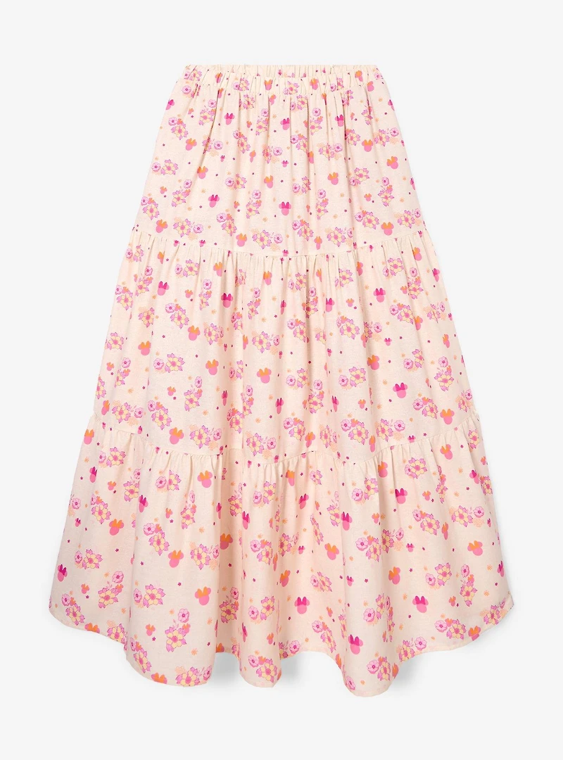 Disney Minnie Mouse Floral Tiered Plus Skirt — BoxLunch Exclusive