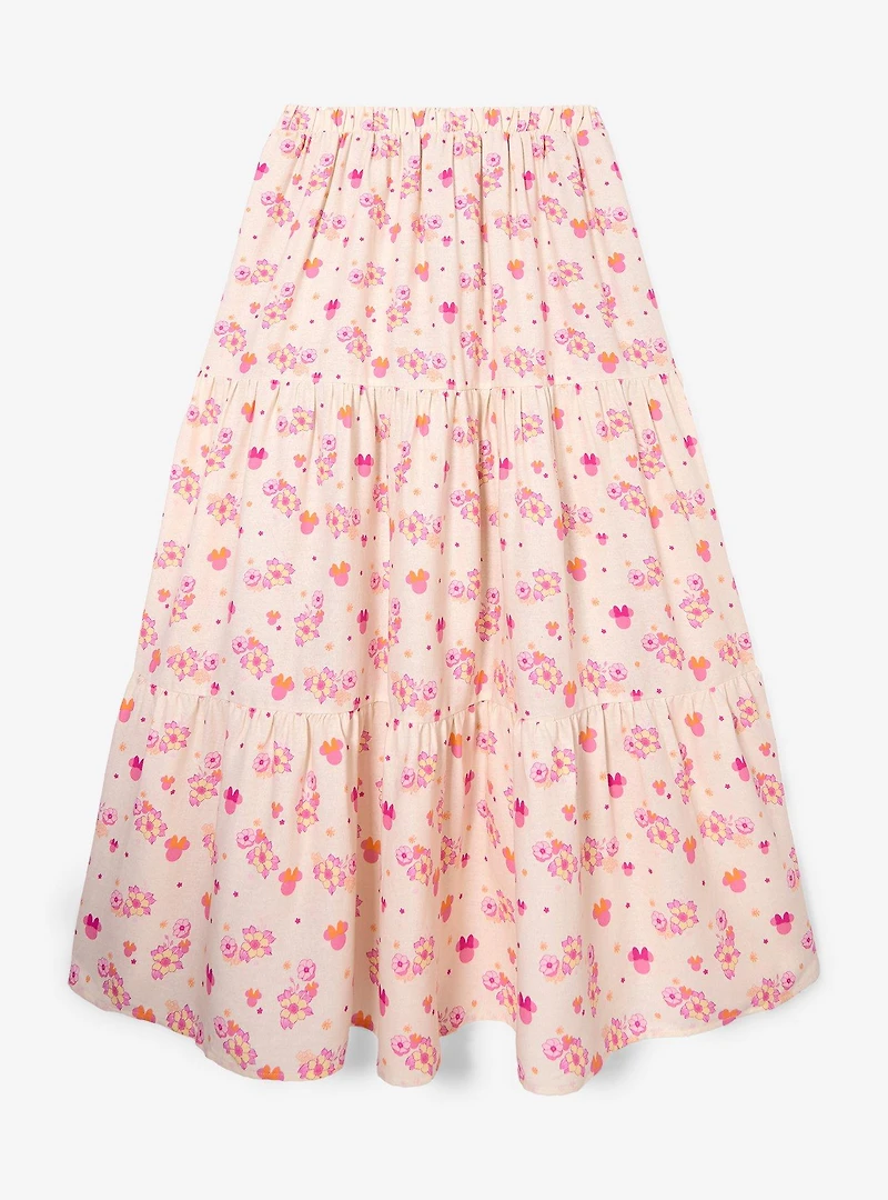 Disney Minnie Mouse Floral Tiered Plus Skirt — BoxLunch Exclusive