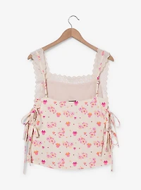 Disney Minnie Mouse Floral Allover Print Women's Plus Linen Tank Top - BoxLunch Exclusive