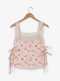 Disney Minnie Mouse Floral Allover Print Women's Linen Tank Top - BoxLunch Exclusive