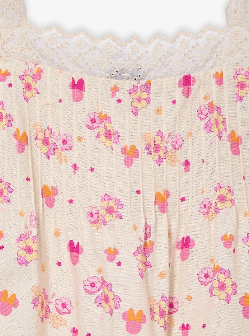 Disney Minnie Mouse Floral Allover Print Women's Linen Tank Top - BoxLunch Exclusive