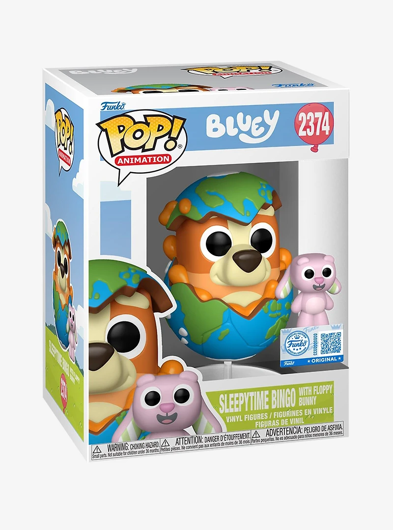 Funko Pop! Animation Bluey Sleepytime Bingo With Floppy Bunny Vinyl Figure
