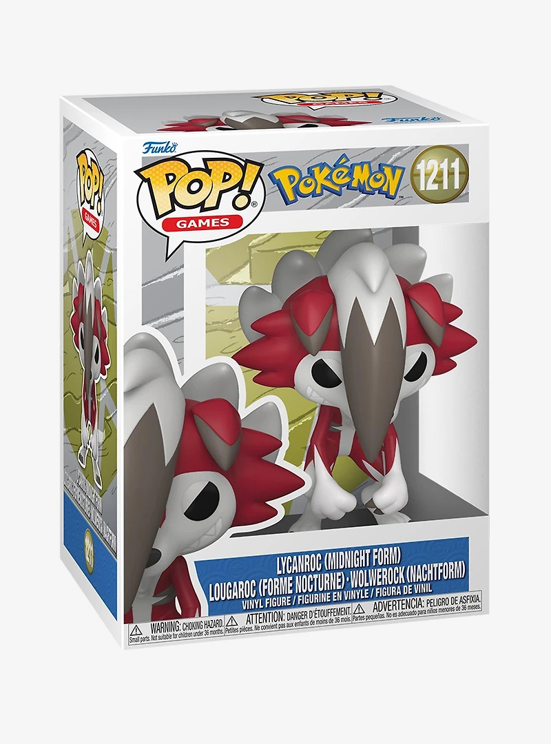 Funko Pop! Games Pokémon Lycanroc (Midnight Form) Vinyl Figure