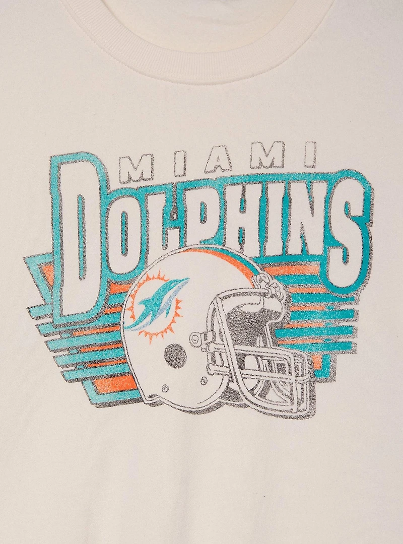 NFL Miami Dolphins Women's Cropped Crewneck - BoxLunch Exclusive