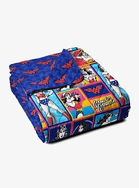 DC Comics Wonder Woman Wonder Pop Quilted Throw Blanket