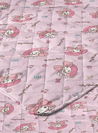 My Melody Stripes Quilted Throw Blanket