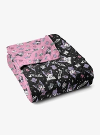 Kuromi Fortune Teller Quilted Throw Blanket