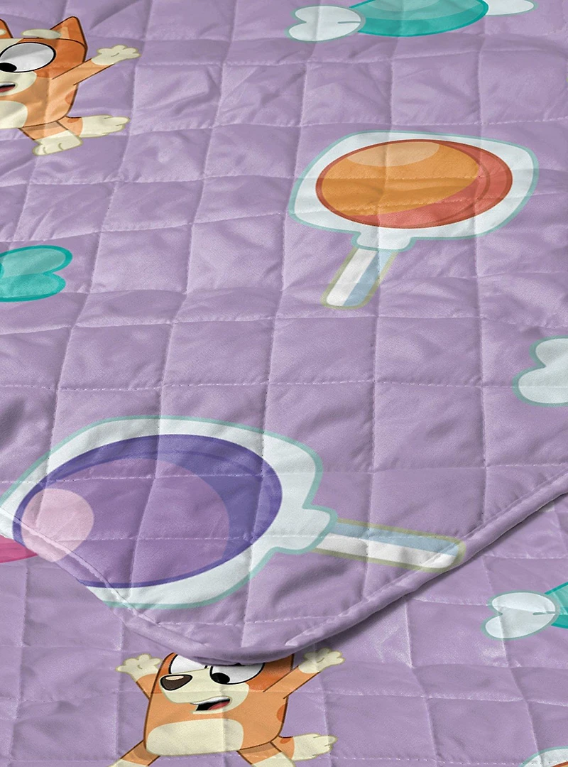 Bluey Bingo Candy Land Quilted Throw Blanket
