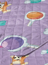 Bluey Bingo Candy Land Quilted Throw Blanket