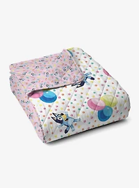 Bluey Balloon Celebration Quilted Throw Blanket