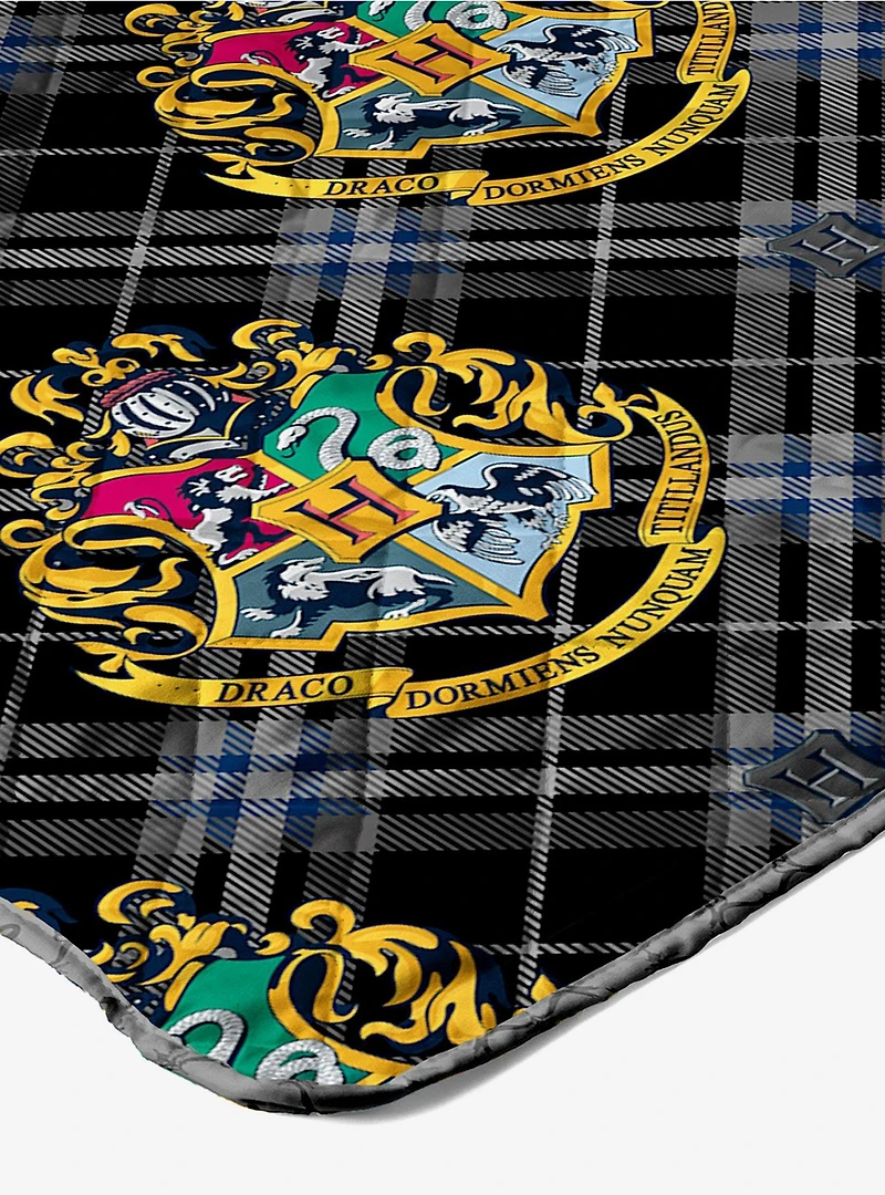 Harry Potter Preppy Hogwarts Quilted Throw Blanket