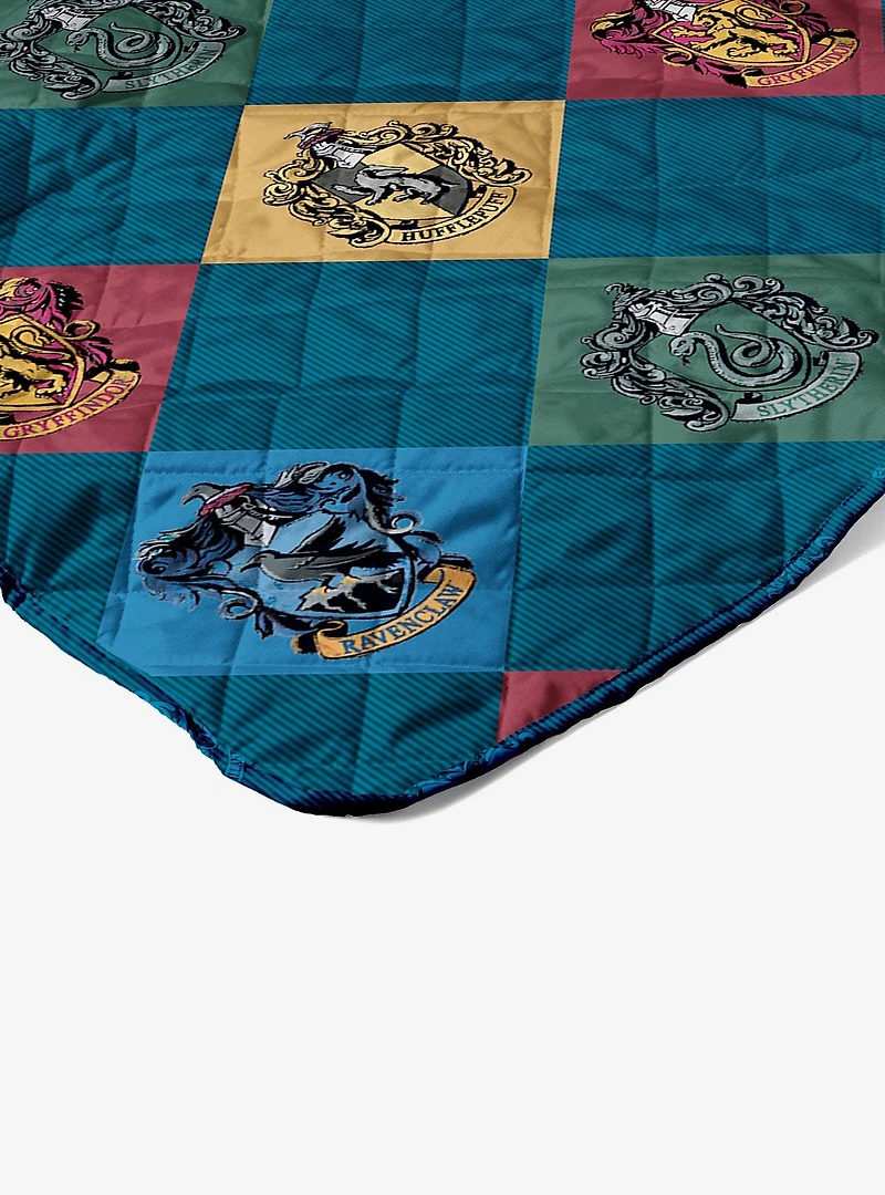 Harry Potter House Crest Sampler Quilted Throw Blanket
