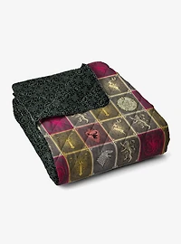 Game of Thrones Symbolic Sigils Quilted Throw Blanket