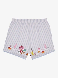 Strawberry Shortcake Desserts Striped Women's Linen Shorts - BoxLunch Exclusive