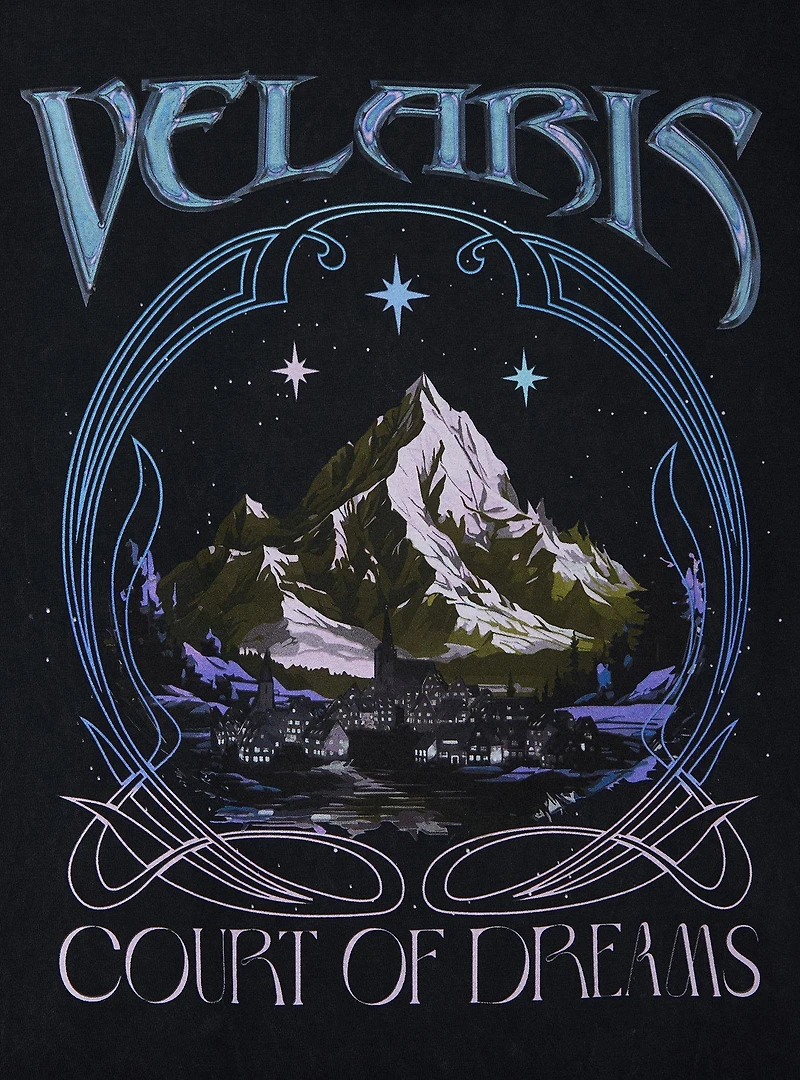 A Court of Thorns and Roses Velaris Foil Print T-Shirt - BoxLunch Exclusive