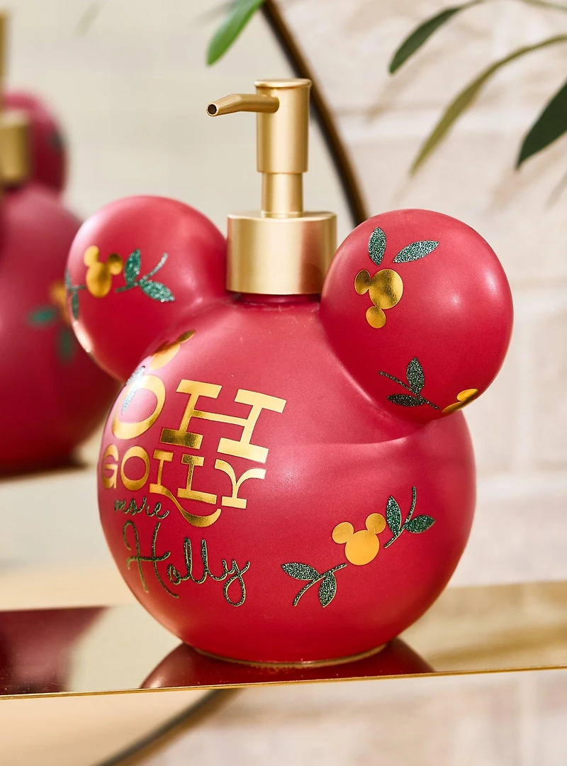 Disney Mickey Mouse More Holly Holiday Ornament Soap Pump - BoxLunch Exclusive