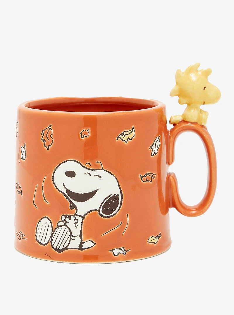 Peanuts Snoopy Autumn Scene Wax Resist Mug — BoxLunch Exclusive