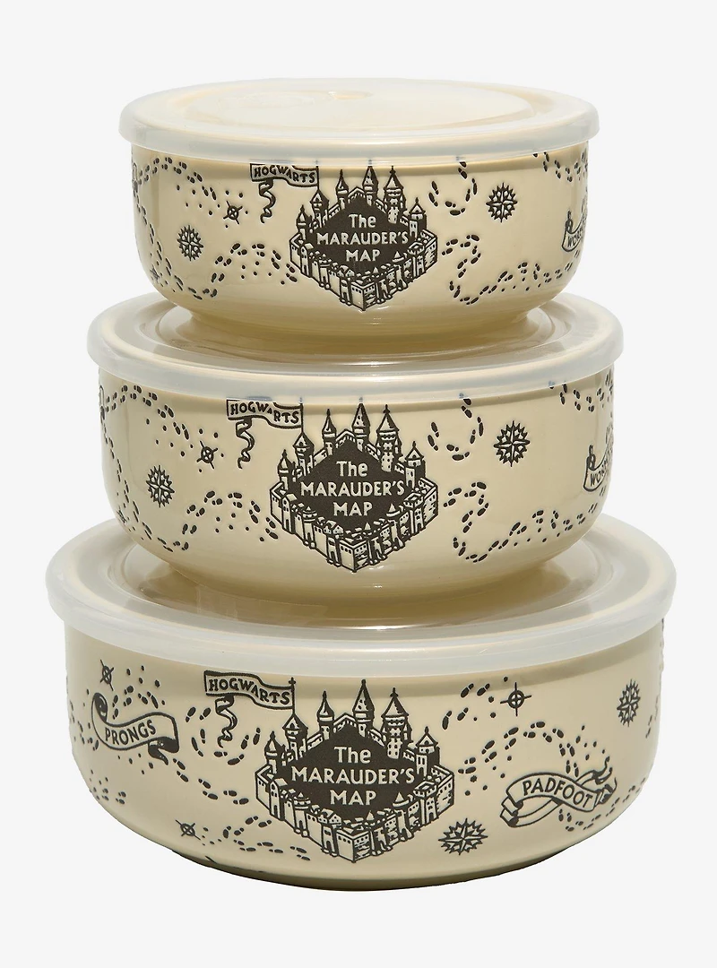 Harry Potter Marauder's Map Ceramic Bowl and Lid Set - BoxLunch Exclusive