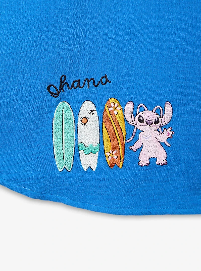 Disney Lilo & Stitch Travel Women's Plus Long Sleeve Button-Up — BoxLunch Exclusive