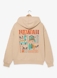 Disney Lilo & Stitch Tonal Travel Icons Zippered Hoodie - BoxLunch Exclusive