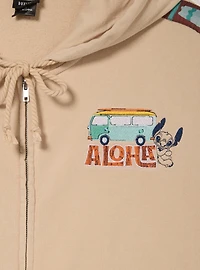 Disney Lilo & Stitch Tonal Travel Icons Zippered Hoodie - BoxLunch Exclusive