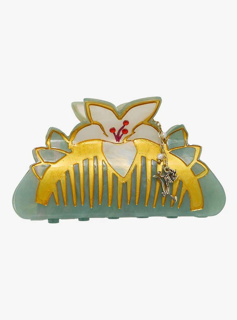 Disney Mulan Floral Comb Claw Clip with Charm - BoxLunch Exclusive