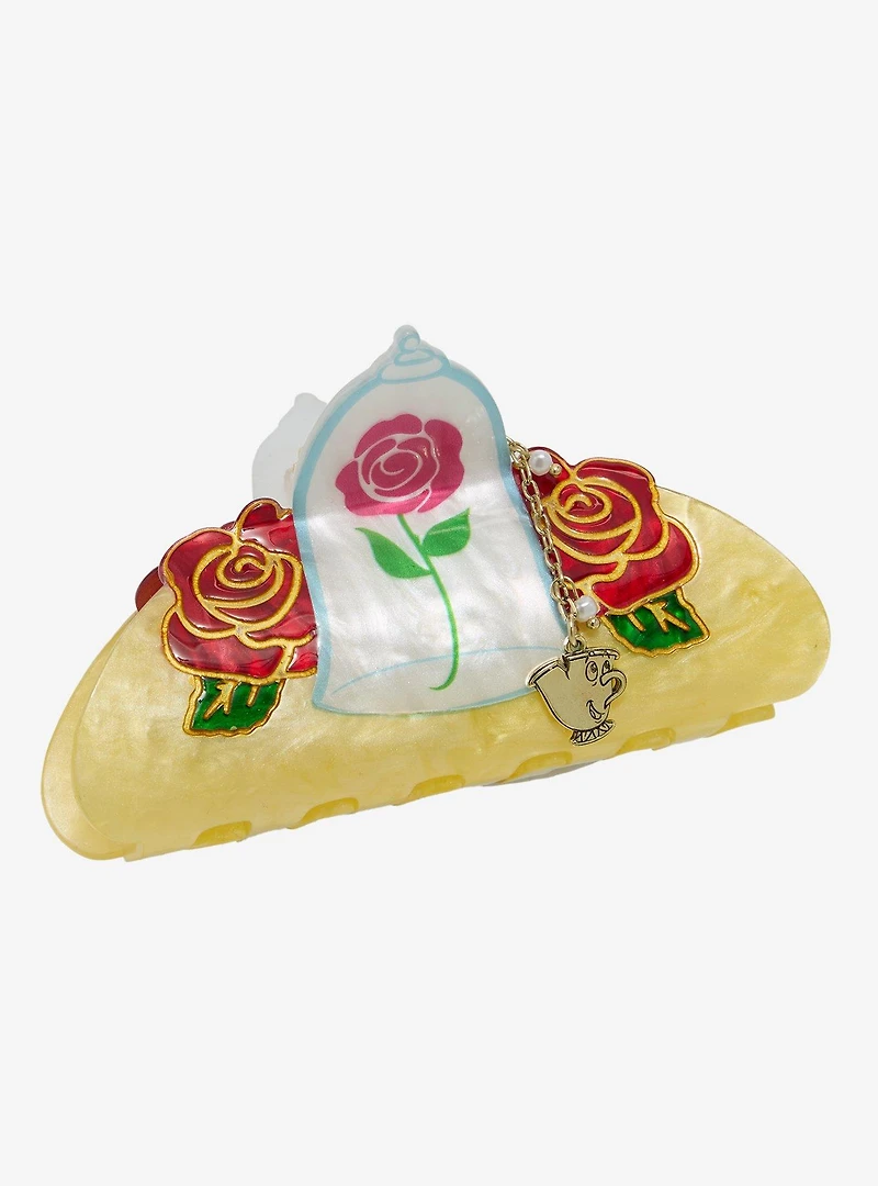Disney Beauty and the Beast Belle Rose Claw Clip with Charm - BoxLunch Exclusive