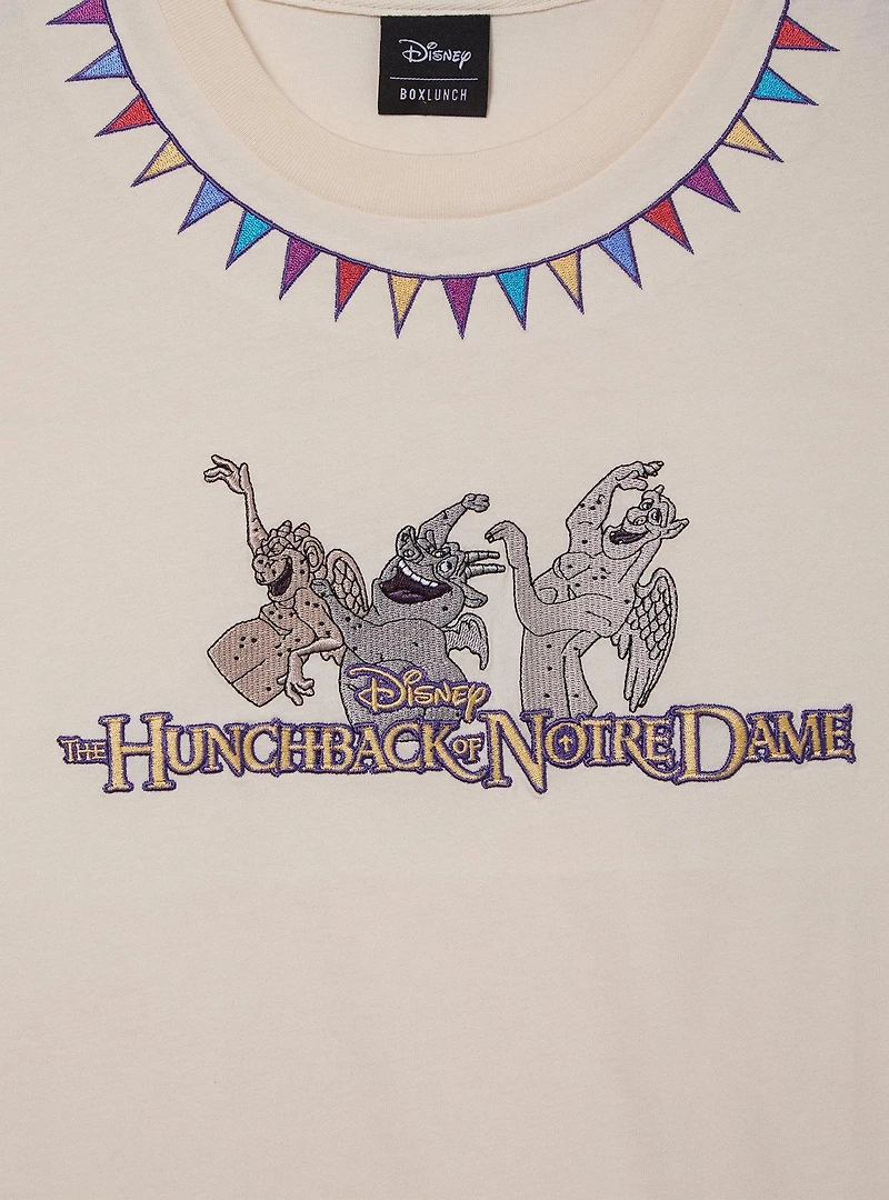Disney The Hunchback of Notre Dame Gargoyles Embroidered Women's T-Shirt - BoxLunch Exclusive