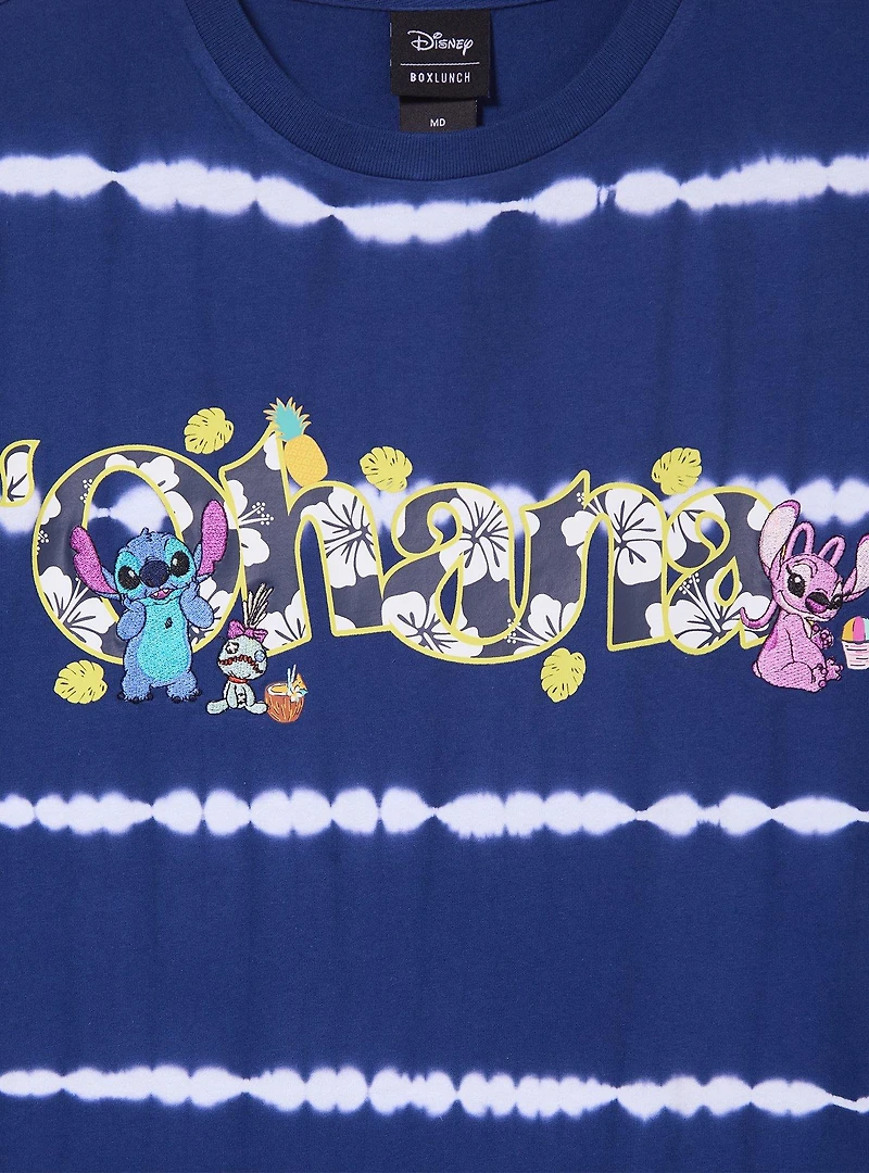 Disney Lilo & Stitch Ohana Tie-Dye Women's Cropped T-Shirt - BoxLunch Exclusive